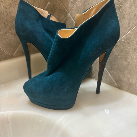 Giuseppe Zanotti Dark Teal Heeled Boots - Picture 2 of 8